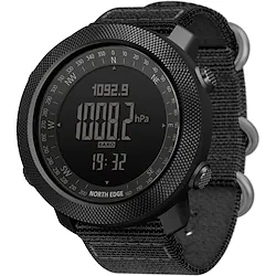 NORTH EDGE Wrist Watch Military Digital Watch for Men Analog - Digital Sporty Casual Outdoor Waterproof Altimeter Alarm Clock Stainless Steel Polyester Band Compass Three Time Zones Stopwatch Lightinthebox