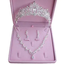 Bridal Jewelry Sets 1 set Crystal Alloy 1 Necklace Earrings Women's Basic Geometrical Round Jewelry Set For Party Wedding Lightinthebox