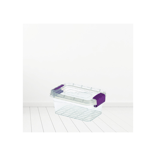 (2L) Plastic Storage Box Boxes Lid Food Container Home Office Box Lockable Stackable