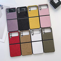 Phone Case For Samsung Galaxy Back Cover Z Flip 4 Z Flip 3 Portable Shockproof Solid Colored Plush Plastic Plush Lightinthebox