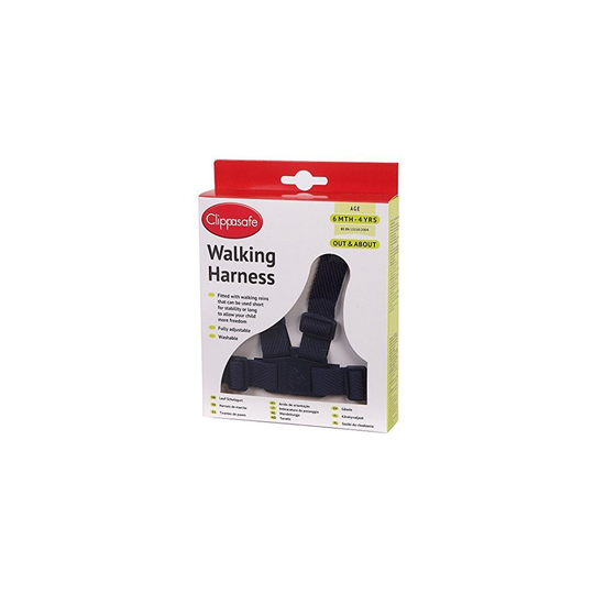 Clippasafe Walking Harness With Reins - Navy 6mths To 4yrs