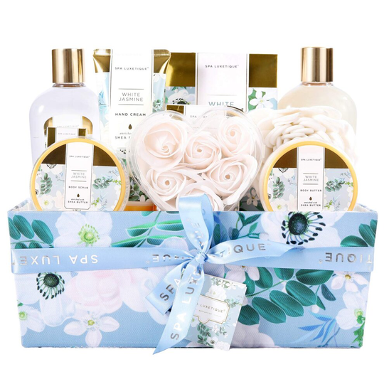 Bath and Body Gift Sets, Spa Luxetique Gift Baskets for Women, 12pc Relaxing Spa Gift Box with Shower Gel, Bath Salt, Essential oil, Body Lotion, Body