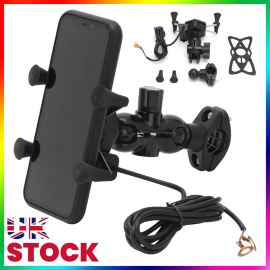 Universal Motorcycle Mobile Phone Holder Motorbike X Grip Clamp