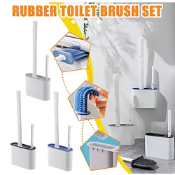Wall Hanging Tpr Toilet Brush With Holder Set Silicone Bristles For Floor Bathroom Cleaning Lightinthebox