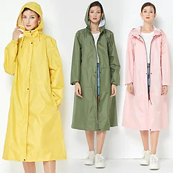 Men's Women's Rain Poncho Waterproof Hiking Jacket Rain Jacket Summer Outdoor Waterproof Breathable Quick Dry Lightweight Outerwear Windbreaker Raincoat Fishing Climbing Running Light Khaki Sea Blue Lightinthebox