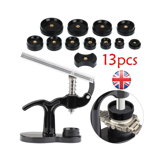 13PCS Watch Back Case Press Opener Crystal Glass Closer Fitting Repair