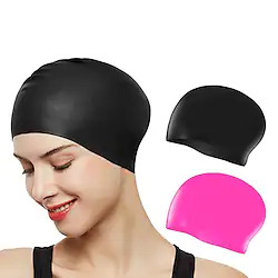 Swim Cap for Adults Silicone Stretchy Comfortable Durable Swimming Watersports Lightinthebox