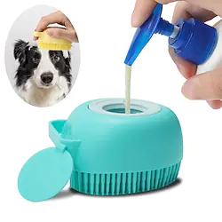 Bathroom Dog Bath Brush Massage Gloves Soft Safety Silicone Comb with Shampoo Box Pet Accessories for Cats Shower Grooming Tool Lightinthebox