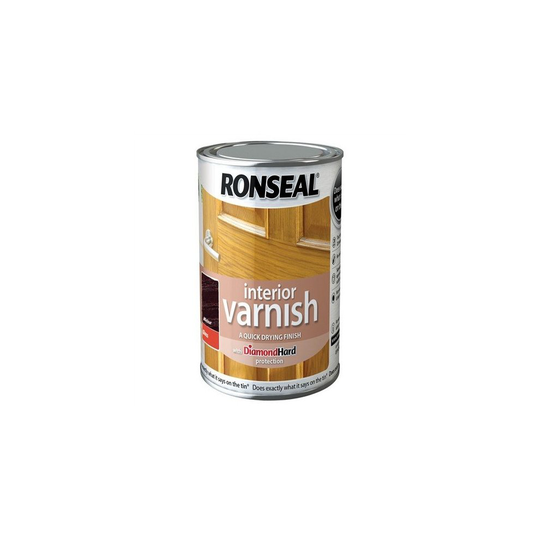 Ronseal 750ml Quick Dry Gloss Interior Varnish - Walnut