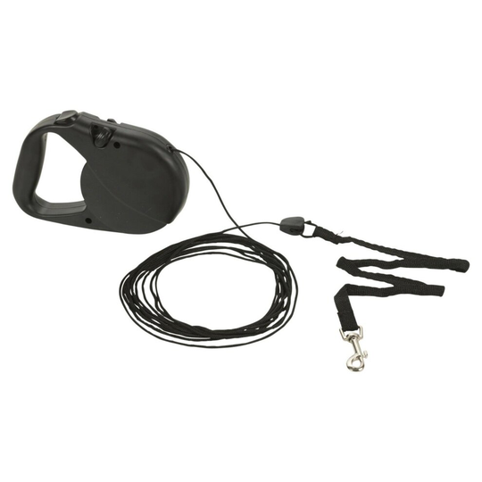 Black 5m Automatic Dog Leash Lead Flexible Extendable Lockable Puppy