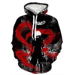Inspired by Tokyo Ghoul Kaneki Ken Hoodie Cartoon Manga Anime Harajuku Graphic Kawaii Outerwear For Men's Women's Unisex Adults' 3D Print 100% Polyester Lightinthebox