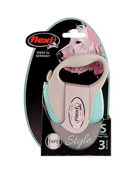 Flexi Style Grey/Mint 3M Tape Dog Walking Lead - Small