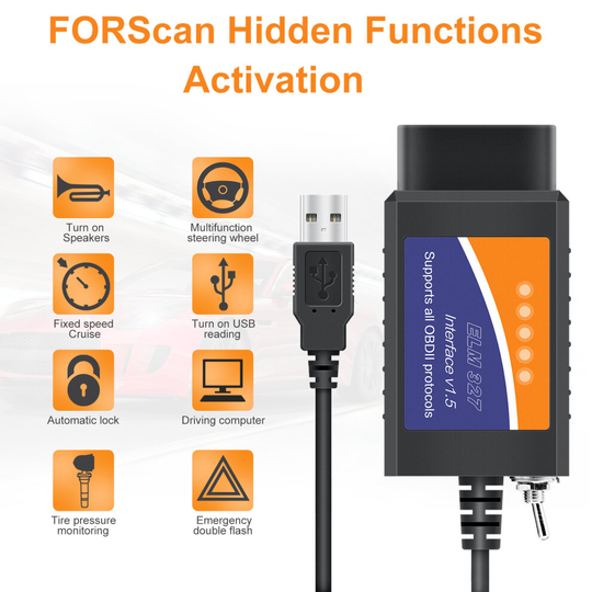 FORScan ELM327 OBD2 Diagnostic Coding Tool with MS-CAN/HS-CAN Switch