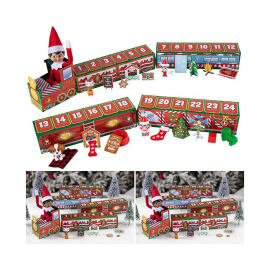 24-days Surprise Train Blind Box Christmas Advent Calendar Doll Toy Ornaments New