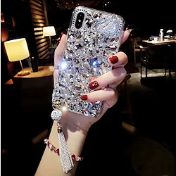 Phone Case For Apple Back Cover iPhone 14 Pro Max 14 Plus 13 12 11 Pro Max Mini X XR XS iPhone 14 Pro Max Plus 13 12 11 Mini X XR XS 8 7 Rhinestone Rhinestone Hard Acrylic Lightinthebox