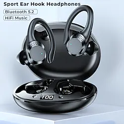 NIA AX9 True Wireless Headphones TWS Earbuds Ear Hook Bluetooth 5.2 Stereo with Microphone with Volume Control for Apple Samsung Huawei Xiaomi MI Gym Workout Running Everyday Use Mobile Phone Gaming Lightinthebox