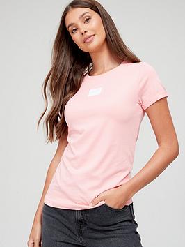 HUGO Box Logo T-Shirt - Pink, Pink, Size Xs, Women