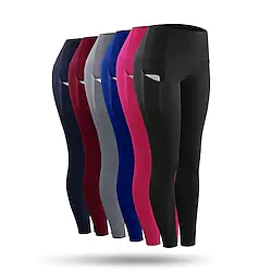 Women's Running Tights Leggings Compression Pants with Phone Pocket Compression Clothing Street Athletic Winter Breathable Quick Dry Soft Fitness Gym Workout Running Sportswear Activewear Solid Lightinthebox