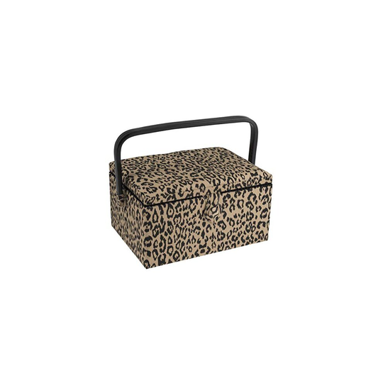 Hobbygift MRMŐ Medium Sewing Box, Leopard, 19 x 26 x 15cm