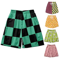 Inspired by Demon Slayer: Kimetsu no Yaiba Kamado Nezuko Agatsuma Zenitsu Kamado Tanjirou Beach Shorts Board Shorts Back To School Anime Harajuku Graphic Kawaii Shorts For Men's Women's Unisex Adults' Lightinthebox