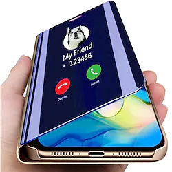 Smart Mirror Flip Case For Samsung Galaxy A23 S22 Ultra Plus S21 S20 FE A72 A52 A42 A32 Note 20 Case Clear View PU Leather Kickstand Flip Cover Lightinthebox