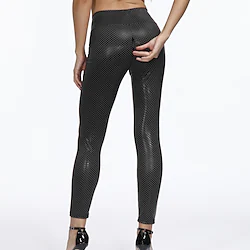 Dance Costumes Pants Pattern / Print Plaid 3/4 hidden Zipper Women's Performance Theme Party High PU Lightinthebox