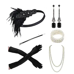 Headbands Earrings Pearl Necklace Halloween Costume Necklace Outfits Party Costume Charm Chic Modern 1920s Halloween Alloy For The Great Gatsby Cosplay Women's Female Girls' Costume Jewelry Fashion Lightinthebox