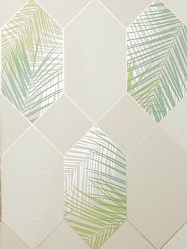Fine Décor Miami Tropical Geo Natural/Green