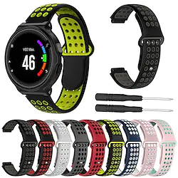 Bands Compatible with Garmin Forerunner 220 230 235 630 620 735XT Approach S20 S6 S5 Adjustable Soft Silicone Elastic Breathable Bracelet Strap with Remove Tool Replacement Wristband Lightinthebox