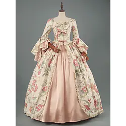 Princess Rococo Baroque Victorian Renaissance Ball Gown Vintage Dress Dress Prom Dress Costume Vintage Cosplay Performance Wedding 3/4-Length Sleeve Floor Length Ball Gown Dress Halloween Lightinthebox