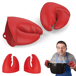 Kitchen Heat Resistant Silicone Pot Pinchers Crab Claw Anti-slip Cooking Pinch Grips Clamp Clip Pot Holder 2 Pieces per Box Lightinthebox