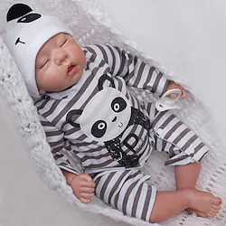 20 inch Reborn Doll Baby Toddler Toy Baby Boy Newborn lifelike Gift Hand Made Non Toxic Cloth 3/4 Silicone Limbs and Cotton Filled Body with Clothes and Accessories for Girls' Birthday and Festival Lightinthebox