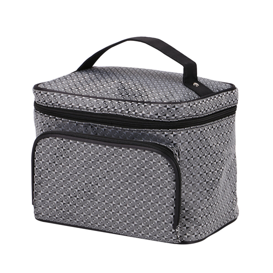 (silver) Large Vanity Case Beauty Box Make Cosmetic