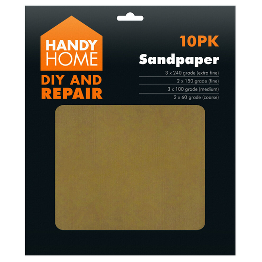 10 Large Sheets Assorted Grit Sandpaper | Extra Fine Medium Coarse