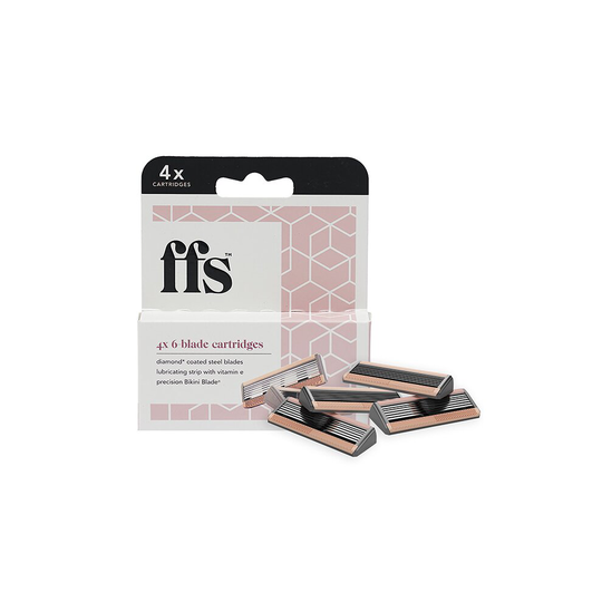 FFS Beauty 6-Blade Razor Cartridge Refills Pack of 4