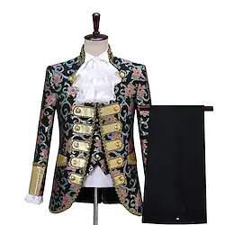 Corrina victorian Classical Retro Vintage Rococo Medieval Renaissance 18th Century Ball Gown All Seasons Outfits Party Costume Masquerade Men's Adults Slim Fit Costume Vintage Cosplay Masquerade Long Lightinthebox