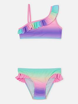 Accessorize Girls Ombre Frill Bikini - Multi