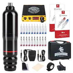 Professional Tattoo Kit Tattoo Machine - 1 pcs Tattoo Machines, Professional / New Aluminum Alloy 19 W Tattoo Pen Lightinthebox