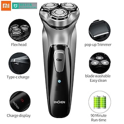 Xiaomi Youpin Enchen 3D Electric Shaver Men Type-C USB Rechargeable Razor 3 Blades Portable Beard Trimmer Cutting Machine For Shaving Lightinthebox