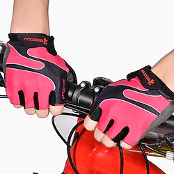 BOODUN Bike Gloves Cycling Gloves Fingerless Gloves Windproof Warm Breathable Quick Dry Sports Gloves Mountain Bike MTB Outdoor Exercise Cycling / Bike Lycra Silicone Gel Green Rosy Pink Silver for Lightinthebox