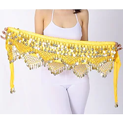Belly Dance Hip Scarves Women's Performance Polyster Paillette Hip Scarf Lightinthebox