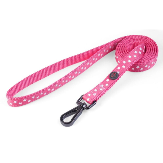 Zoon Starry Pink Quality Nylon Puppy Dog Medium Leash Walking Lead