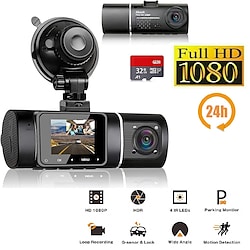 V18 1080p New Design / Full HD / with Rear Camera Car DVR Wide Angle 1.5 inch LCD Dash Cam with Night Vision / Parking Monitoring / motion detection Car Recorder Lightinthebox