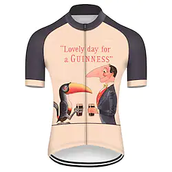 21Grams Men's Cycling Jersey Short Sleeve Bike Jersey Top with 3 Rear Pockets Mountain Bike MTB Road Bike Cycling Cycling Breathable Ultraviolet Resistant Quick Dry Green Yellow Rosy Pink Bird Lightinthebox