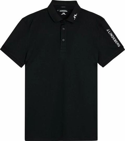 J.Lindeberg Tour Tech Slim Fit Golf Polo Shirt Black M