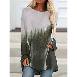 Christmas Trees Masquerade T-shirt Women's Christmas Christmas Carnival Masquerade Adults' Christmas Vacation Polyester Top Lightinthebox