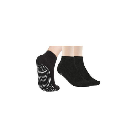 4 Pairs Non Slip Skid Socks Anti Slip Sock for women and men, Grip Socks for Yoga Home Barre Pilates Hospital Workout