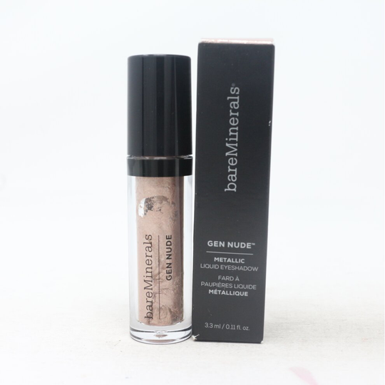 (Pink Opal) Bareminerals Gen Nude Metallic Liquid Eyeshadow 0.11oz/3.3ml New With Box