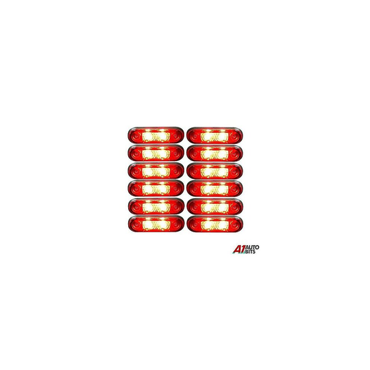 12 24v Flush Led Red Marker Lights For Kelsa Bars For Scania Man Daf Volvo Iveco