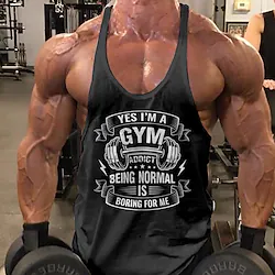 Men's Workout Tank Top Running Tank Top Sleeveless Top Athletic Athleisure Breathable Quick Dry Soft Fitness Gym Workout Running Sportswear Activewear Graphic Black Lightinthebox
